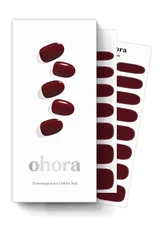 Semi Cured Gel Nail Strips (N Classic Burgundy) - Red, Solid, Works with Any UV/