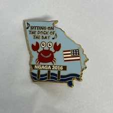 National Guard Georgia Lapel Pin pinback tie tack  2016 Crab 4831