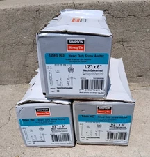 Simpson Strong Tie THD50600HMG Titen HD Mech Galvanized 1/2"x6" 60 Screw Anchors