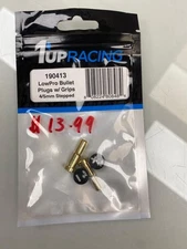 1UP Racing LowPro Bullet Plug Grips w/4-5mm Bullets (Black/Black) 1UP190413