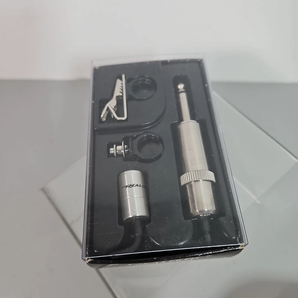 Vintage Realistic 33-1056A Condenser Microphone Tie Clip Lapel Pin Original Box - Image 2 of 3