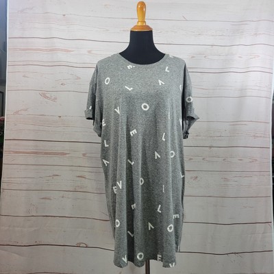 Current Elliot Gray The Dawn Tee Dress Love Letter H G Size 1/ US 4 NWT