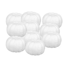 10x White Foam Pumpkins Arts and Craft for Halloween Household Christmas