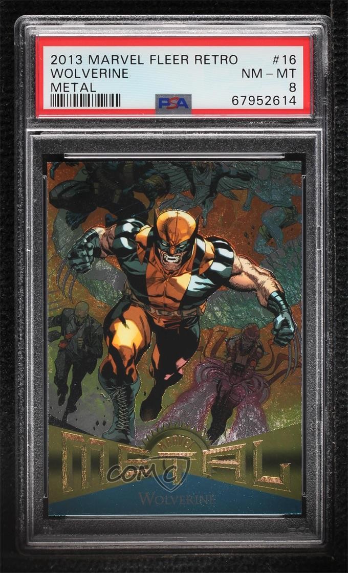 2013 Marvel Fleer Retro Metal Wolverine #16 PSA 8 08wd