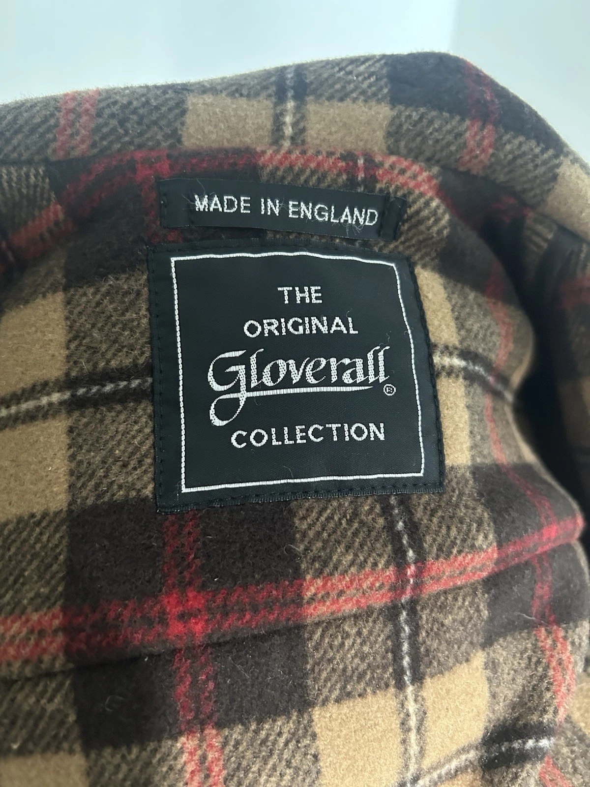 Gloverall Original Collection Camel Duffle Coat Wool Toggle Made England - product detail image 7