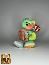 Peace the Bear TY Beanie Baby  Mint Heart  Tush Tag