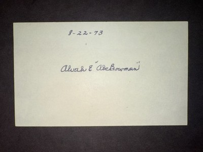 1914 INDIANS: Abe Bowman, SIGNED Vintage 3x5 (VC) - Died 1979