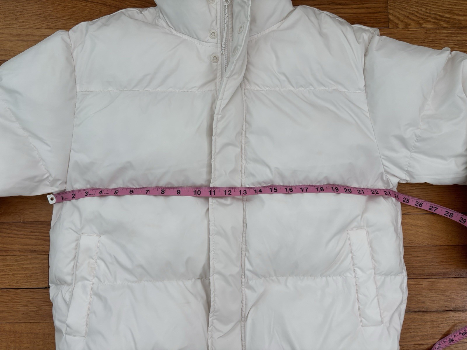 Fabletics Essential Puffer Womens Jacket Bone/Whi… - image 7