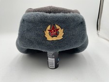 HAT USHANKA WITH A STAR, SOLDIER S, WOOL SIZE L or 58 USSR, Clean