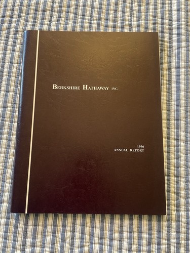1996 Berkshire Hathaway Annual Report Warren Buffett Charlie Munger
