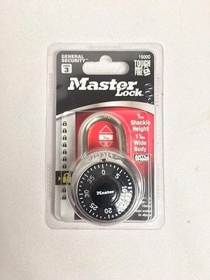 MIB Master Lock 1500D Combination Padlock Wide Body Anti Shim New Unopened