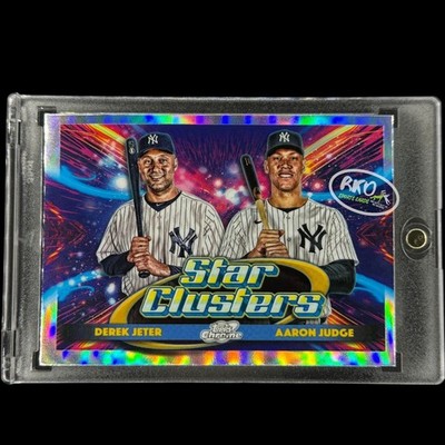 Aaron Judge Derek Jeter RARE DUAL SPACE REFRACTOR SP INVESTMENT CHROME YANKEES