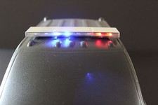 Rc 110 Scale Police Led Light Bar Metal Red And Blue With Amber