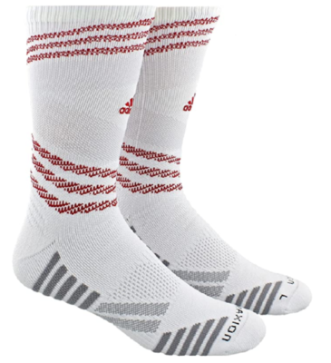 adidas Unisex-US Speed Mesh Basketball/Football Team Crew Socks SIZE M  (1-Pair)