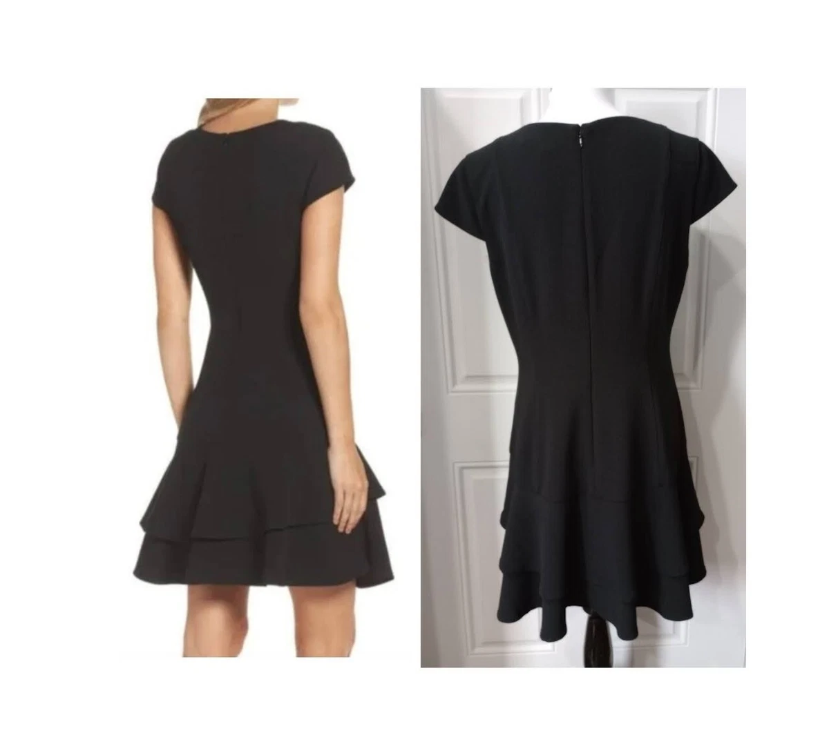 Eliza j stretch top ruffle crepe sheath dress