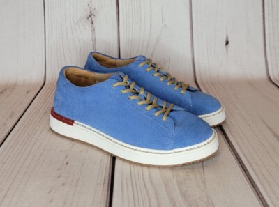 Hush Puppies Sabine Bounce Plus Blue Suede Sneakers Women s Size 7 M