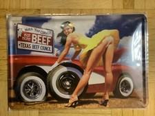 BEEF Blechschild 20x30cm Dekoschild Funschild Pin Up
