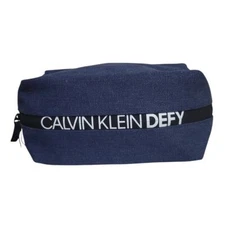 Calvin Klein Defy Toiletry Bag Men's Denim Blue Gym Travel Hygiene Dopp Kit