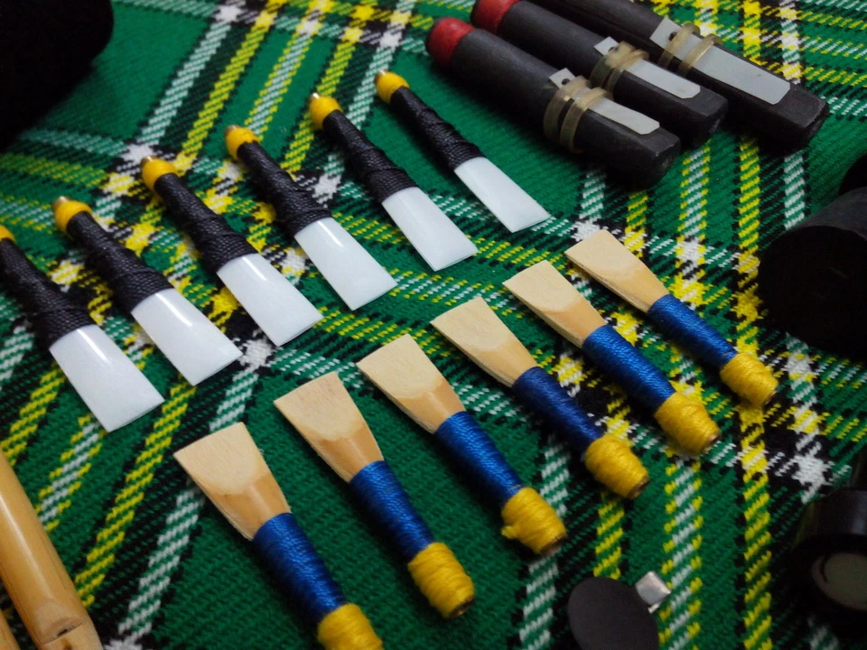 HOUSE OF SCOTLAND Highland Bagpipe Cane Reeds | Scottish Bagpipes Practice Chanter Synthetic Reed