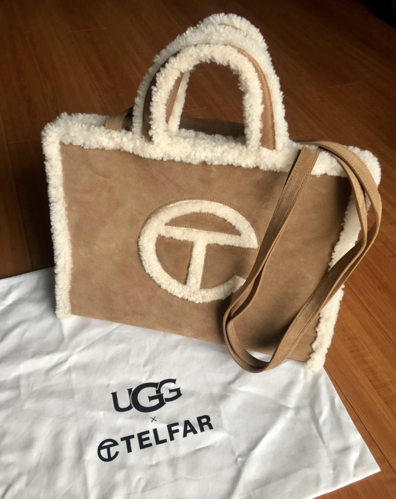 UGG x Telfar Shopping Bag MEDIUM Chestnut in Shearling | eBay