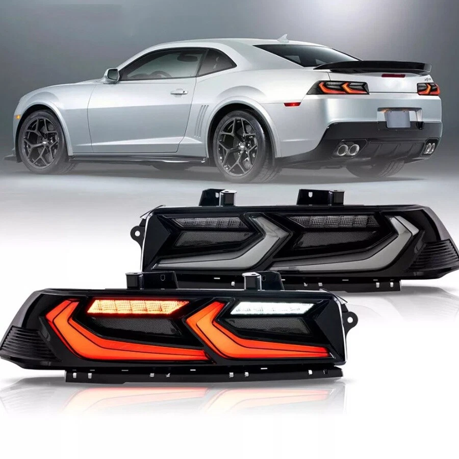 VLAND Smoked LED Tail Lights For 2014-2015 Chevrolet Chevy Camaro Rear Lamps - Image 3 of 4