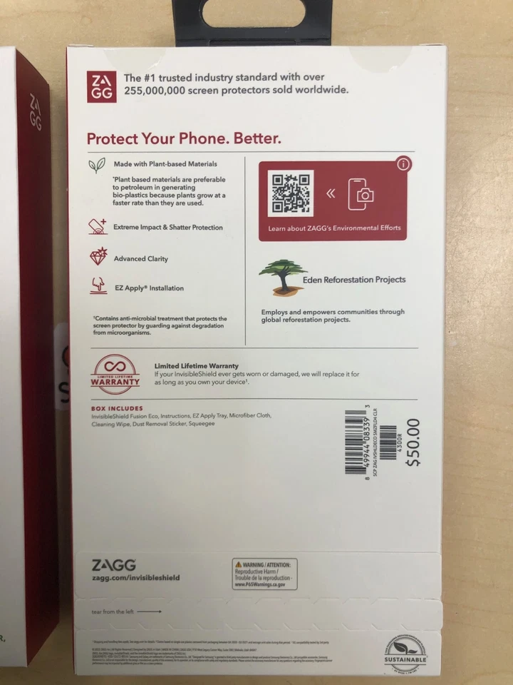 Protector de pantalla Zagg Invisible Shield Fusion Eco para Samsung Galaxy Z Fold4 Foto 3 de 4