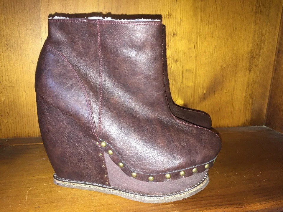 ELECCIÓN IRREGULAR Sugar N Candy Botines Cuñas Botas Tacones Altos Mujer Talla 8.5 👠b1 Foto 4 de 4