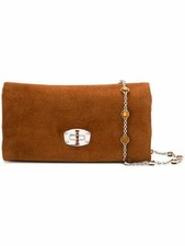 Miu Miu Iconic Pattina Twist-lock Shoulder Bag, Brown Sued $1490