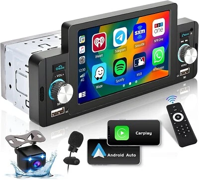 Autoradio avec Apple Carplay Android Auto Écran Tactile 5 Pouces - Photo 1/4