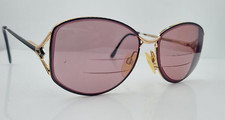 Vintage Marcolin 7134 Black Gold Oval Metal Sunglasses Italy FRAMES ONLY