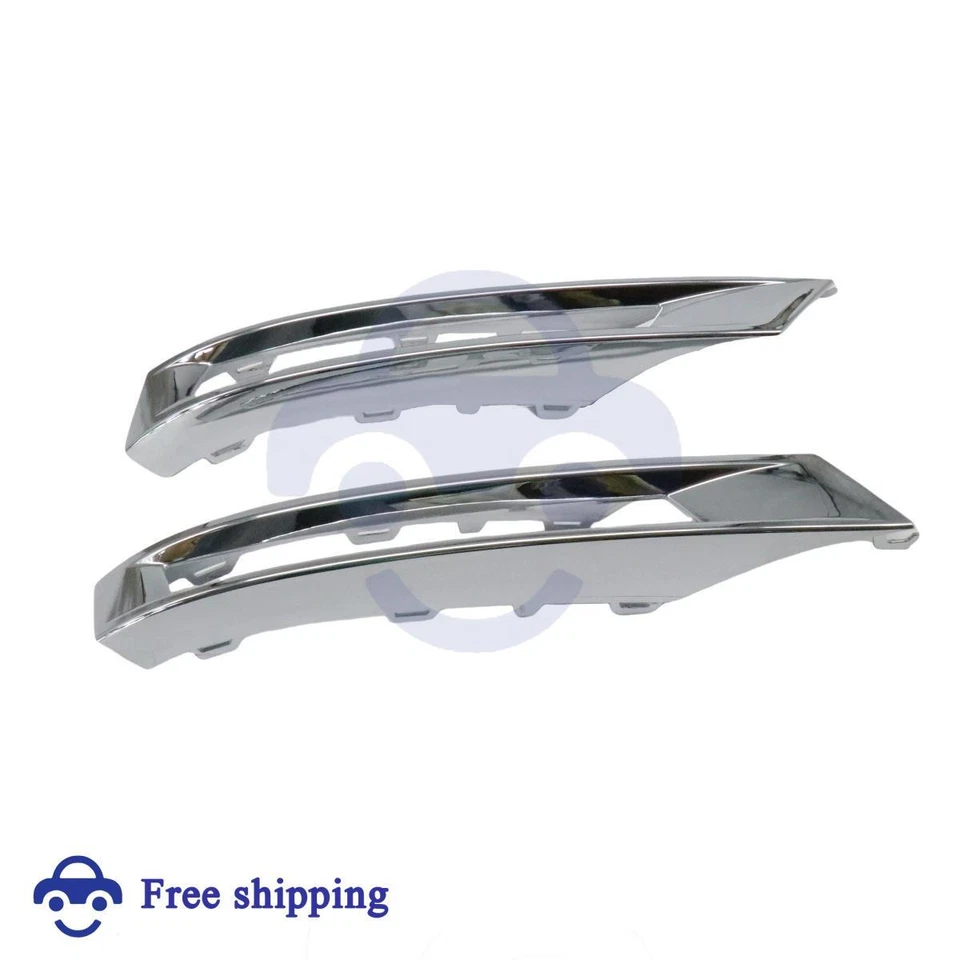 Front Bumper Fog Light Grille Cover Set For 10-15 Mercedes-Benz GLK350 Set of 2 - Image 2 of 4