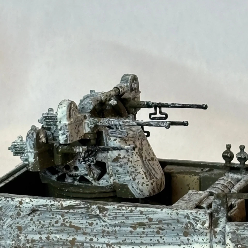 Medio camión antiaéreo Corgi Battle of the Bulge 2004 Segunda Guerra Mundial M16 pistola cuádruple en caja Foto 4 de 4