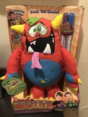 Doodle Monster D-Zine 12” Retired Plush Write On & Wash Jakks