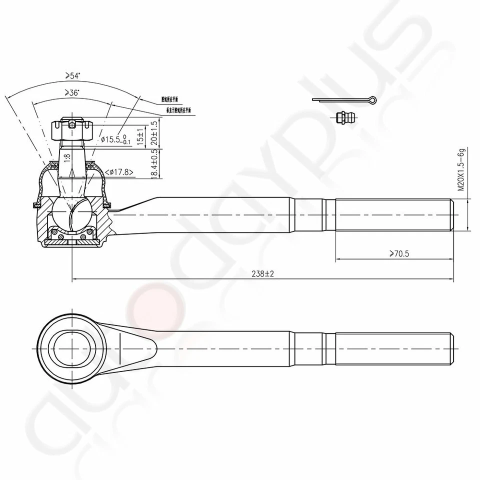 Suspension Idler Arm Pitman Arm Ball Joint Tie Rod Fits 1994-1999 Dodge Ram 1500 - Изображение 2 из 4