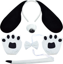 Snoopy 5PCS Puppy Dog Ears Halloween Costume Set for Adult Kids