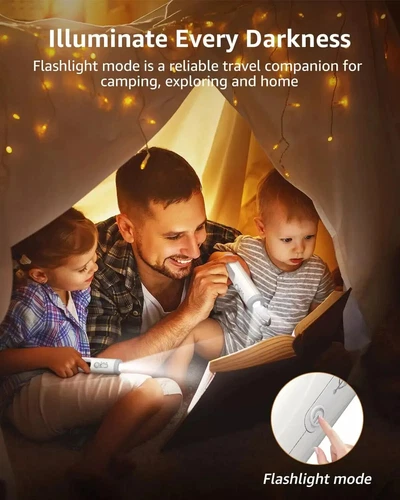 LED Night Light Reading Motion Sensor 2 in 1 Torch USB C Rechargeable Dusk Dawn - Picture 11 of 12