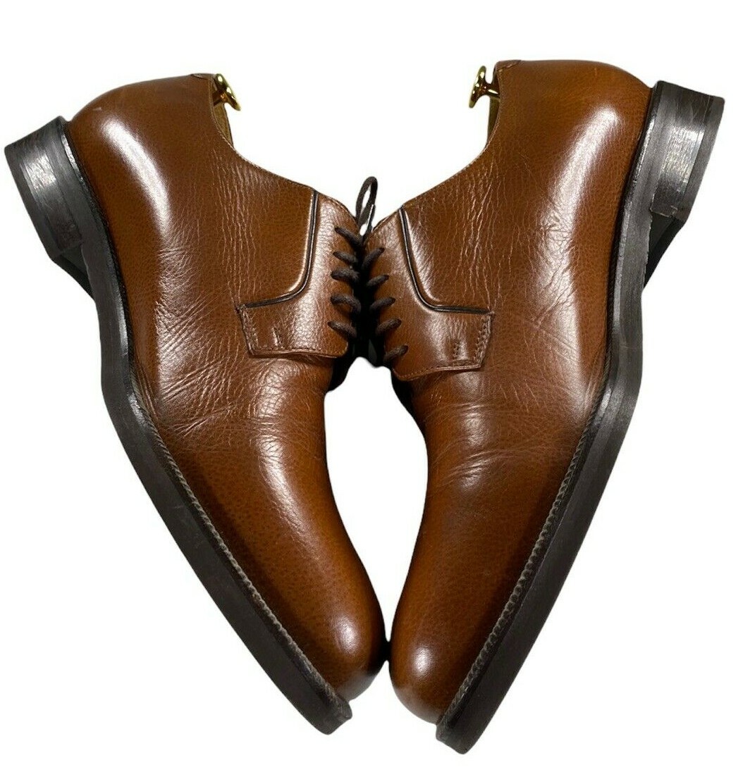 DINO MONTI ALLY Mens Sz 12D Brown Leather Lace Up Derby Made  display picture 3