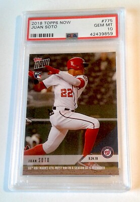 JUAN SOTO 2018 TOPPS NOW #775 PSA 10 GEM MINT ROOKIE | eBay