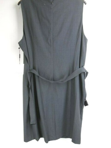 NWT Calvin Klein Belted Waist Sheath in Charcoal Gray Sleeveless Dress 22W (M7) - Picture 6 of 11