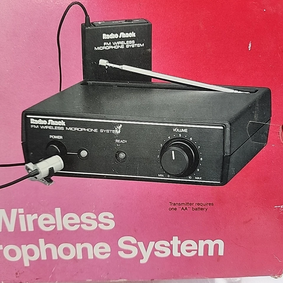 Radio Shack FM Wireless Microphone System 321221A Match Receiver Transmitter NOS - Image 3 of 4