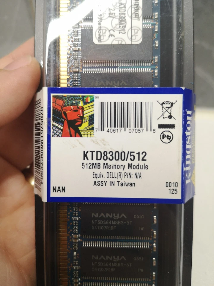 512mb Kingston KTD8300/512 PC3200U 400MHz DDR1 Computer Memory RAM - SEALED - - Image 3 of 4