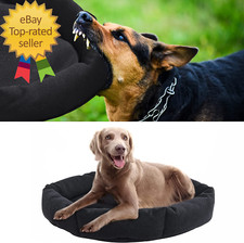 Indestructible Chew Proof Dog Bed for Aggressive Chewers,Round Durable Pee Proof
