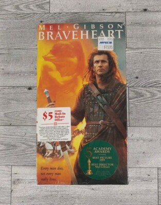 NEW Braveheart VHS Factory Sealed Video Paramount 1995 Academy Awards Sticker