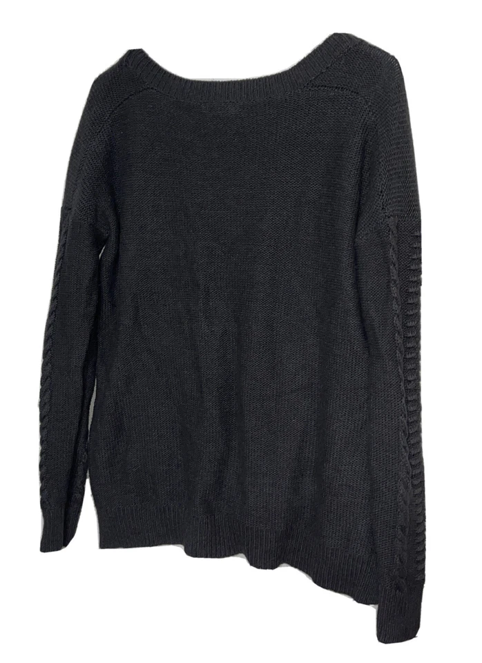 BP Womens Sweater Sz L Gray Long Sleeve Bobble & Arrow Stitch - Image 2 of 4