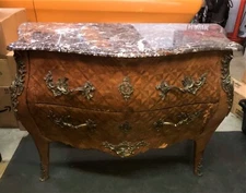 Vintage Louis XV Style Marble Top Commode French Bombe Chest (Local PickUp ONLY)