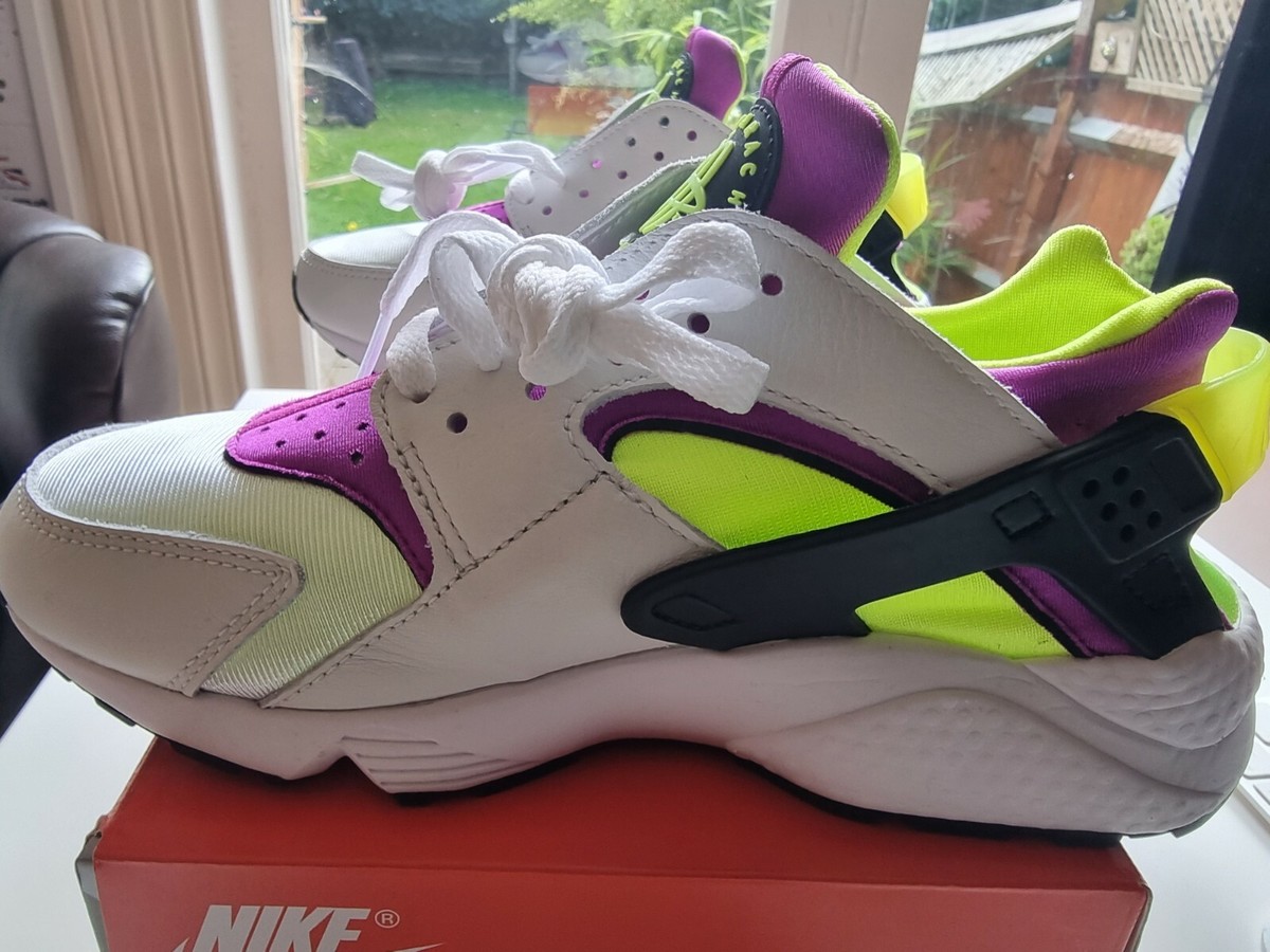 huarache white neon yellow magenta