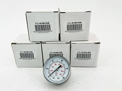#ad New Lot of 5 Grainger 4FMC6B Pressure Gauge 0 100PSI 2quot; Dial 1 4quot; MNPT $29.95