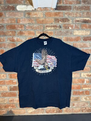 America Land Of The Free Vintage Alstyle Apparel T-shirt  3XL Eagle USA Flag