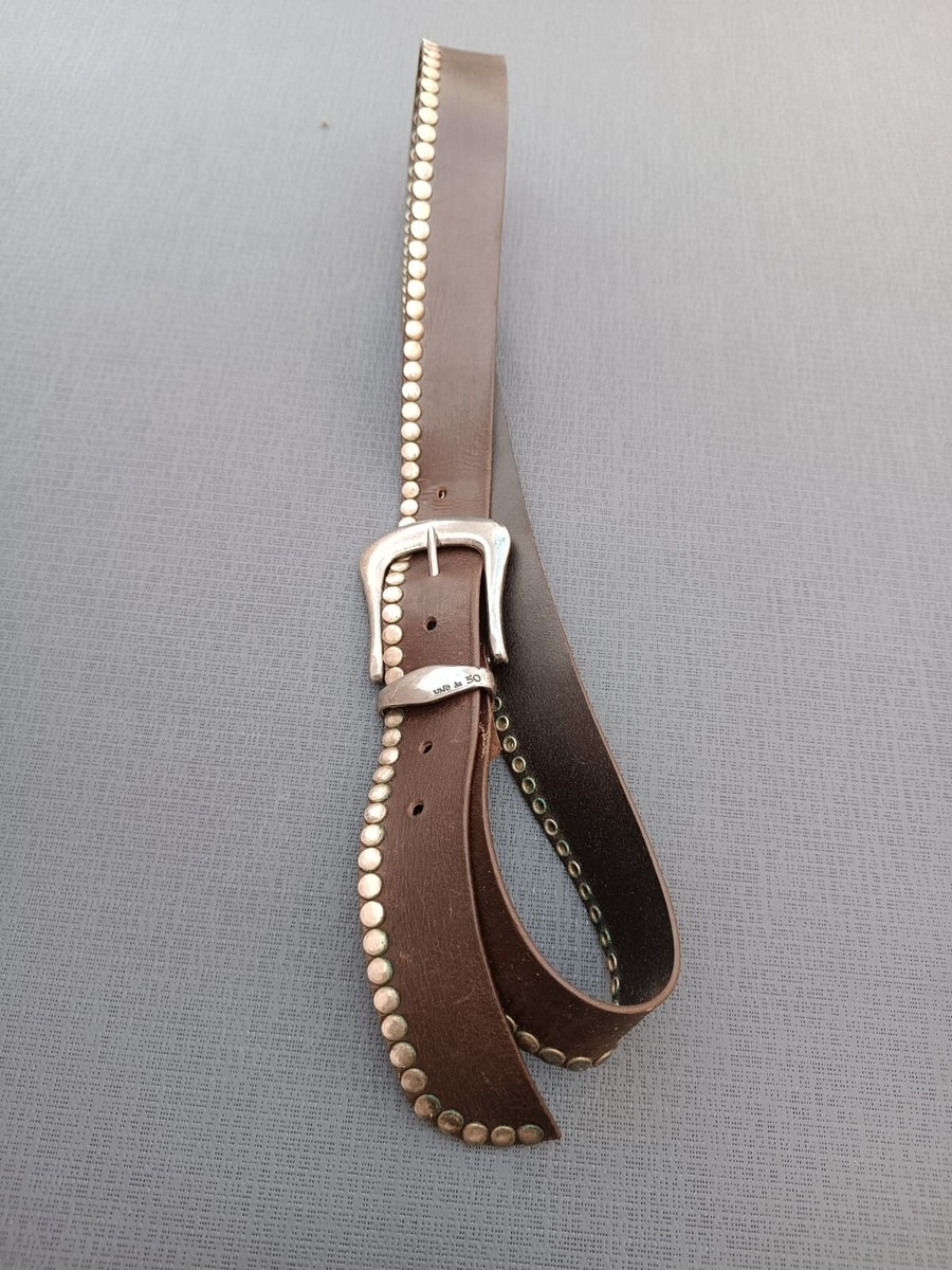UNO de 50 Black Leather Belt with Hammered Silver Buckle UNO de 50 | Accessories | Uno De 5 Black Belt With Silver  main image 4