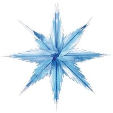 2-Tone Metallic Snowflakes Blue and Silver 2 Pack Winter Christmas Party Decor